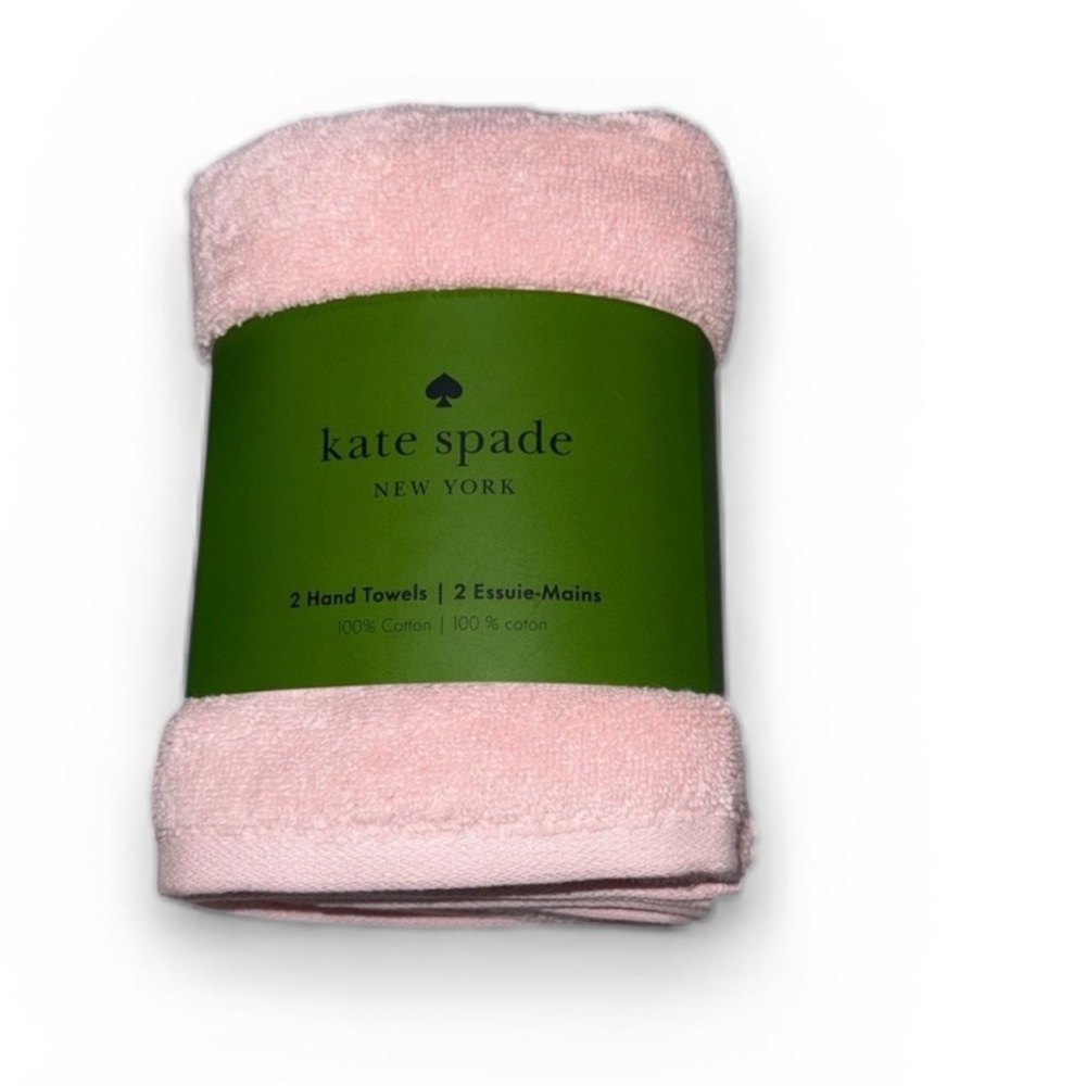 kate spade Soft Pink Cotton Hand Towels - Set of 2